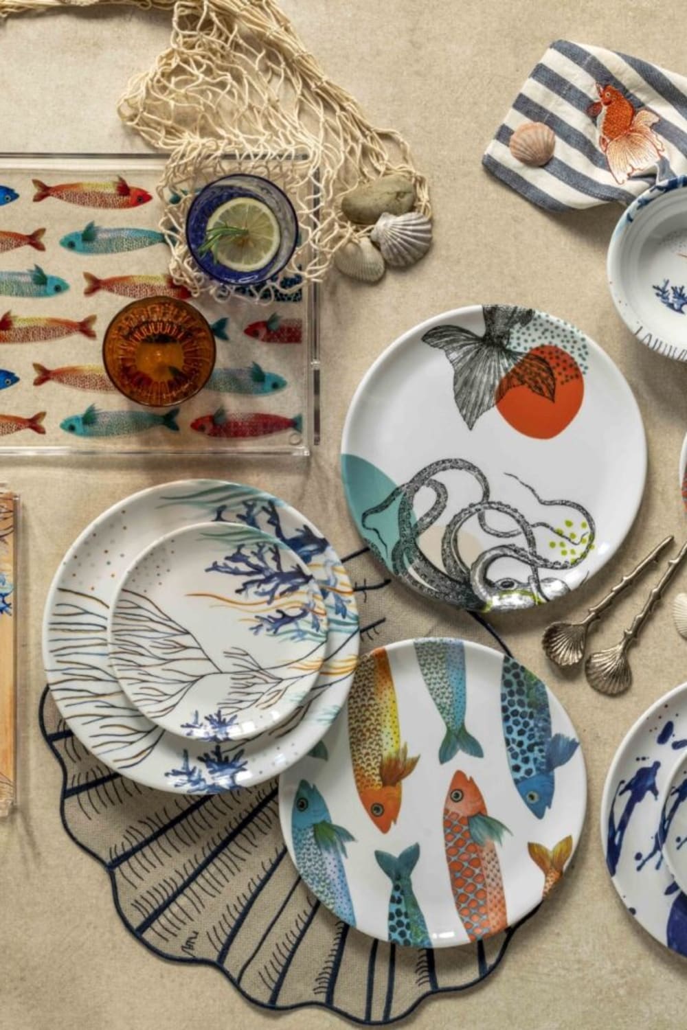 Fern&Co-Marine Collection 4'lü Küçük Boy Tabak-Tabak & Kase-2-roqelvaxirum.shop