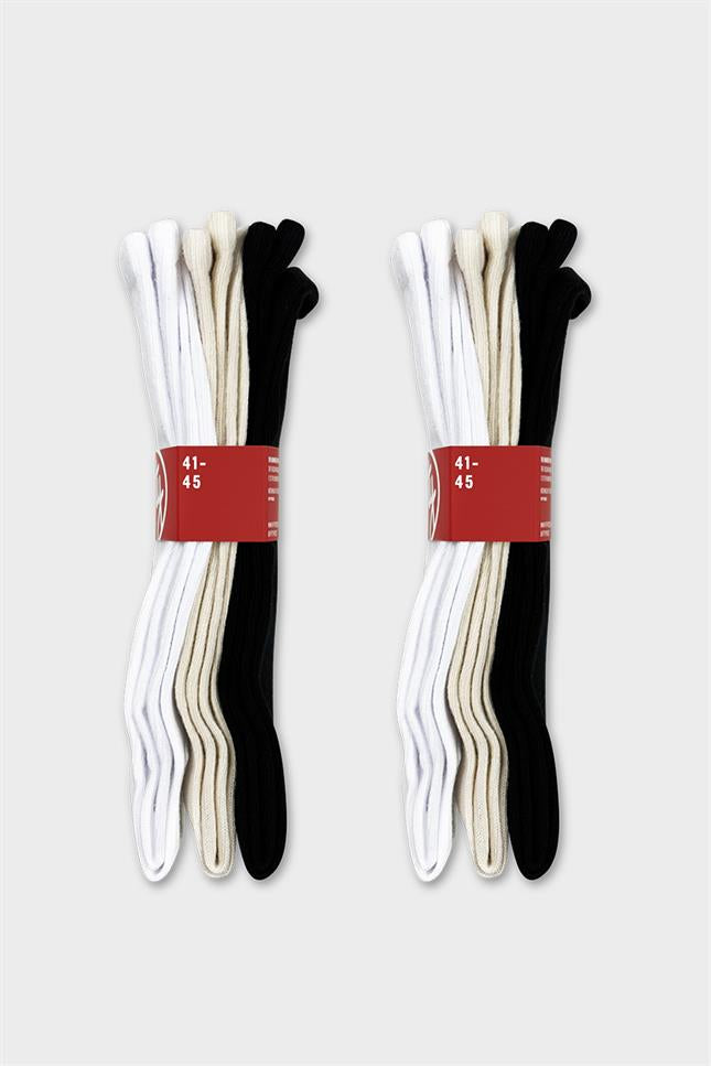 Fifty Pieces-6'lı Beyaz Kum Siyah Favorite Çorap-Çorap-2-roqelvaxirum.shop