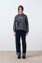Fifty Pieces-Antrasit Oversize Sırt Baskılı Hoodie-Sweatshirts & Hoodies-5-roqelvaxirum.shop