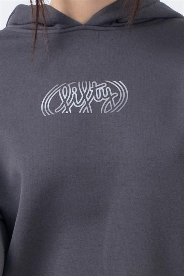 Fifty Pieces-Antrasit Oversize Sırt Baskılı Hoodie-Sweatshirts & Hoodies-6-roqelvaxirum.shop