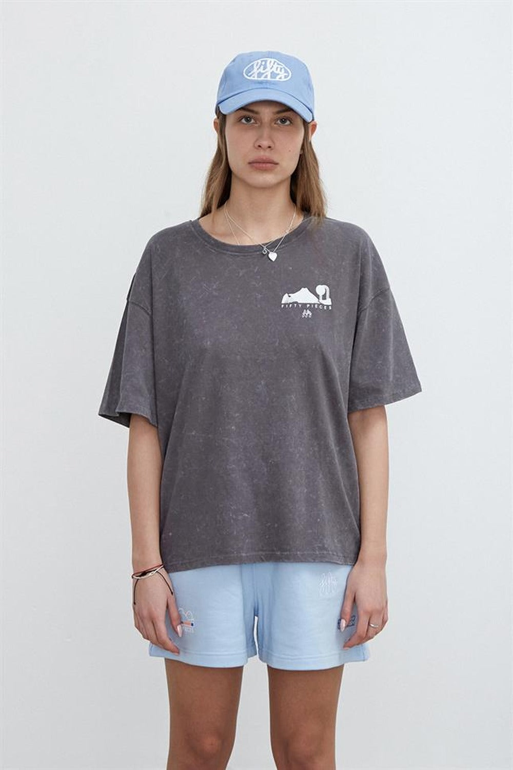 Fifty Pieces-Antrasit Sırt Baskılı Yıkamalı Oversize T-Shirt-T-Shirts-2-roqelvaxirum.shop