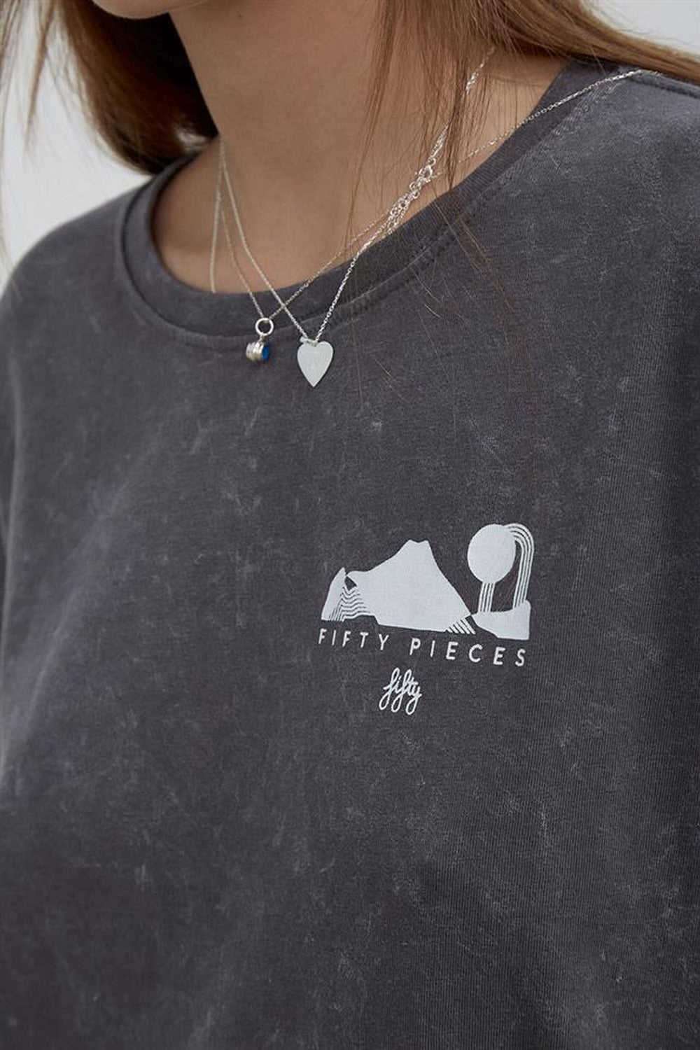 Fifty Pieces-Antrasit Sırt Baskılı Yıkamalı Oversize T-Shirt-T-Shirts-3-roqelvaxirum.shop