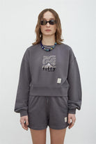 Fifty Pieces-Antrasit Yıkamalı Loose Fit Sweatshirt-Sweatshirts & Hoodies-3-roqelvaxirum.shop