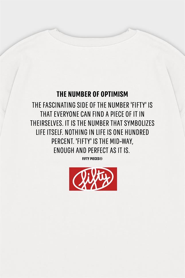 Fifty Pieces-Beyaz Düşük Omuzlu Sırt Baskılı T-Shirt-T-Shirts-10-roqelvaxirum.shop