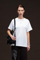 Fifty Pieces-Beyaz Loose Fit Sırt Baskılı T-Shirt-T-Shirts-4-roqelvaxirum.shop