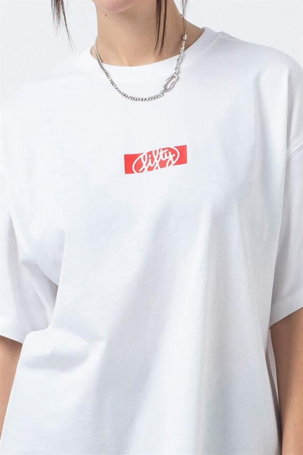 Fifty Pieces-Beyaz Oversize Sırt Baskılı T-Shirt-T-Shirts-3-roqelvaxirum.shop
