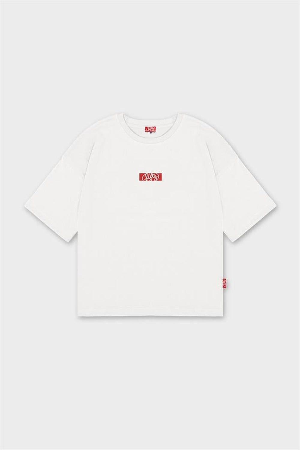 Fifty Pieces-Beyaz Oversize Sırt Baskılı T-Shirt-T-Shirts-5-roqelvaxirum.shop