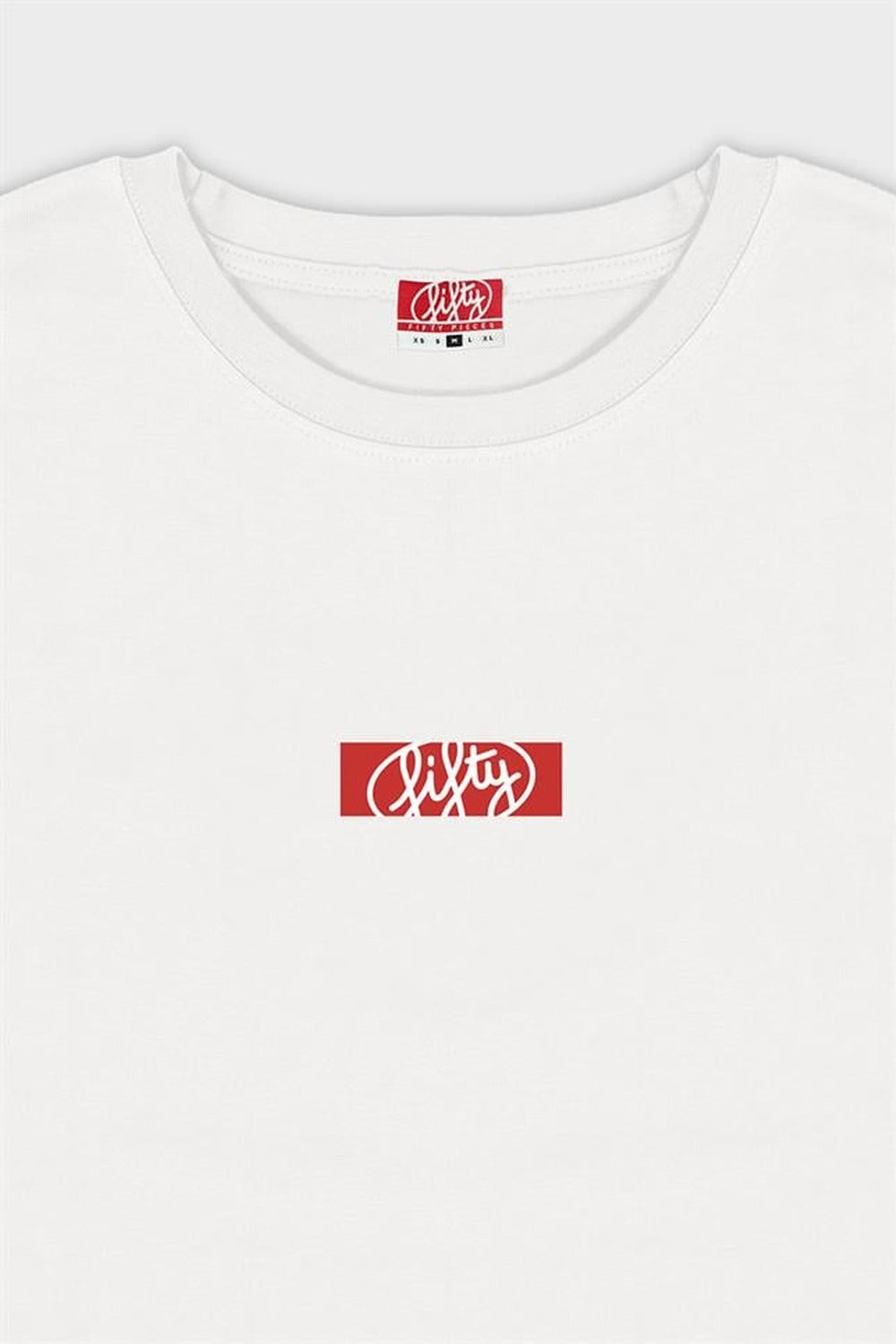 Fifty Pieces-Beyaz Oversize Sırt Baskılı T-Shirt-T-Shirts-6-roqelvaxirum.shop