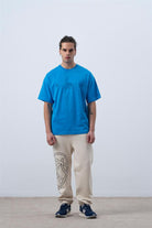 Fifty Pieces-Canlı Mavi Core Düşük Omuzlu T-Shirt-T-Shirts-3-roqelvaxirum.shop