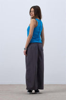 Fifty Pieces-Canlı Mavi Core Kontrast Dikişli Halter Yaka Atlet-Top-6-roqelvaxirum.shop