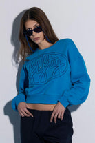 Fifty Pieces-Canlı Mavi Core Mid Length Sweatshirt-Sweatshirts & Hoodies-1-roqelvaxirum.shop