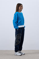 Fifty Pieces-Canlı Mavi Core Mid Length Sweatshirt-Sweatshirts & Hoodies-4-roqelvaxirum.shop