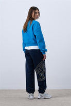 Fifty Pieces-Canlı Mavi Core Mid Length Sweatshirt-Sweatshirts & Hoodies-5-roqelvaxirum.shop