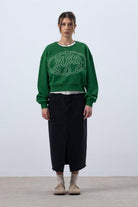 Fifty Pieces-Canlı Yeşil Core Mid Length Sweatshirt-Sweatshirts & Hoodies-1-roqelvaxirum.shop