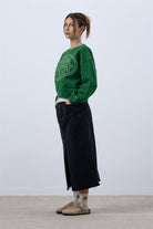 Fifty Pieces-Canlı Yeşil Core Mid Length Sweatshirt-Sweatshirts & Hoodies-5-roqelvaxirum.shop