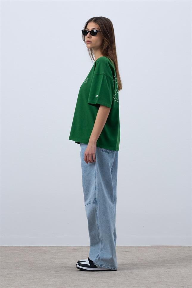 Fifty Pieces-Canlı Yeşil Core Oversize T-Shirt-T-Shirts-5-roqelvaxirum.shop