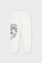 Erkek Beyaz Loose Fit Jogger Pantolon