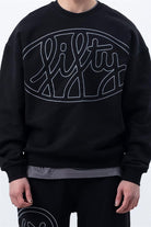 Fifty Pieces-Erkek Siyah Core Oversize Sweatshirt-Sweatshirts & Hoodies-3-roqelvaxirum.shop