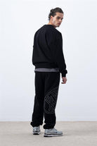 Fifty Pieces-Erkek Siyah Core Oversize Sweatshirt-Sweatshirts & Hoodies-7-roqelvaxirum.shop