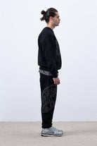Fifty Pieces-Erkek Siyah Core Oversize Sweatshirt-Sweatshirts & Hoodies-8-roqelvaxirum.shop