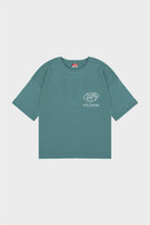 Erkek Yeşil Düşük Omuzlu Asit Yıkamalı T-Shirt