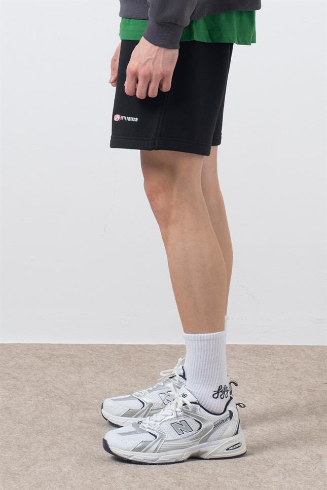 Erkek Siyah Loose Fit Jogger Şort