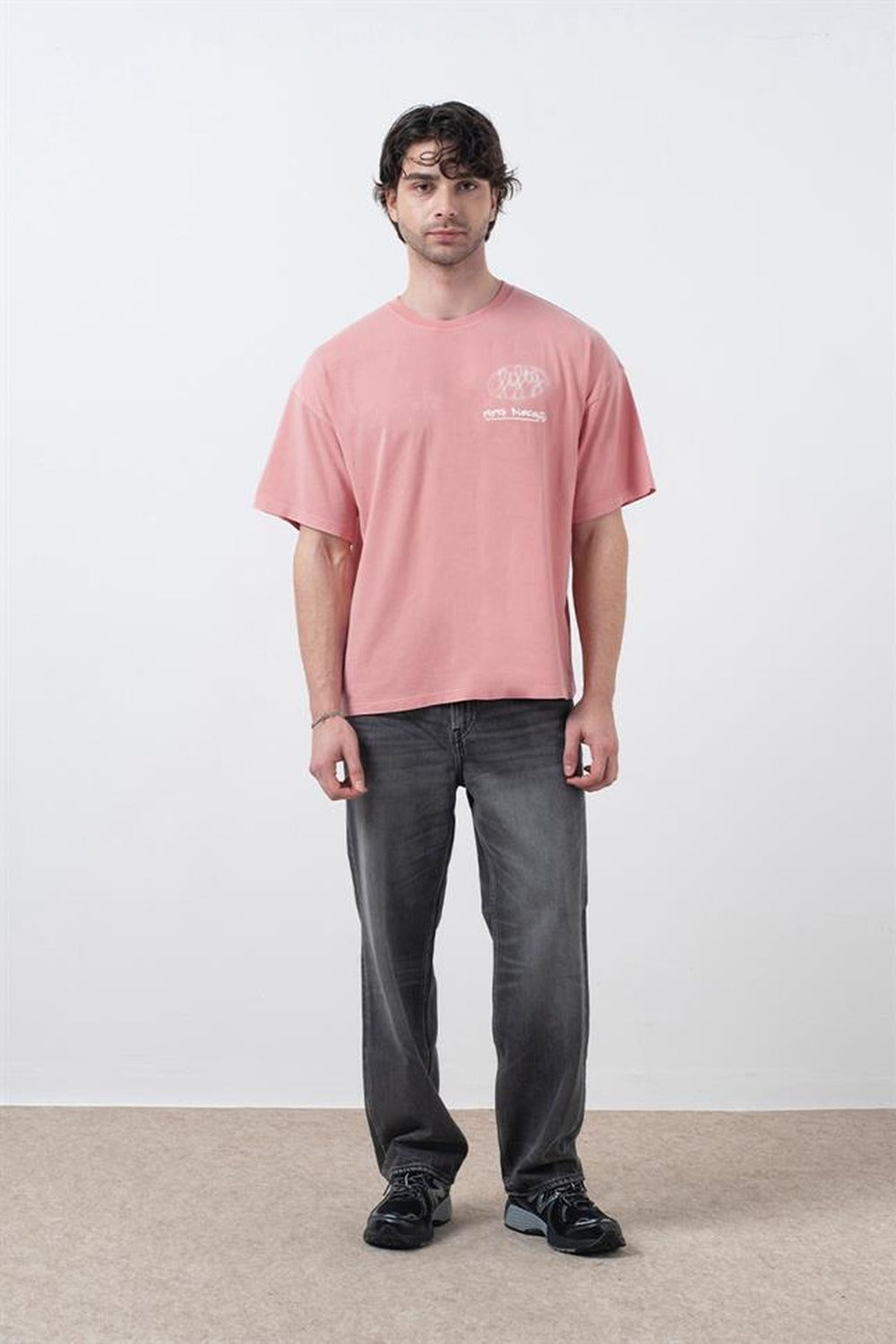 Fifty Pieces-Gül Kurusu Düşük Omuzlu Asit Yıkamalı T-Shirt-T-Shirts-5-roqelvaxirum.shop