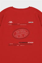 Fifty Pieces-Kadın Kırmızı Oversize Sırt Baskılı T Shirt-T-shirt-10-roqelvaxirum.shop