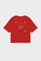 Fifty Pieces-Kadın Kırmızı Oversize Sırt Baskılı T Shirt-T-shirt-9-roqelvaxirum.shop