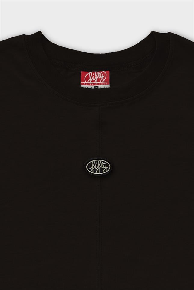 Fifty Pieces-Kahverengi Loose Fit Sırt Baskılı T-Shirt-T-Shirts-7-roqelvaxirum.shop