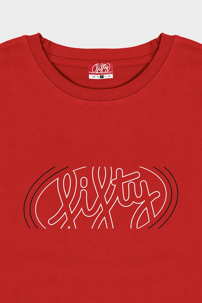 Fifty Pieces-Kırmızı Düşük Omuzlu Sırt Baskılı T-Shirt-T-Shirts-8-roqelvaxirum.shop