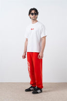 Fifty Pieces-Kırmızı Loose Fit Jogger Pantolon-Eşofman-4-roqelvaxirum.shop