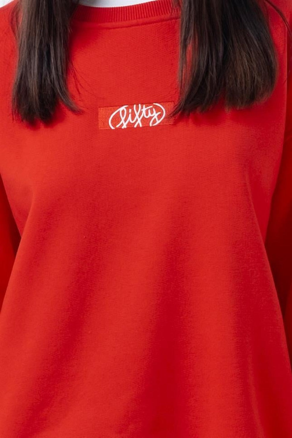 Fifty Pieces-Kırmızı Oversize Sırt Baskılı Sweatshirt-Sweatshirts & Hoodies-3-roqelvaxirum.shop