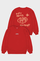 Fifty Pieces-Kırmızı Oversize Sırt Baskılı Sweatshirt-Sweatshirts & Hoodies-6-roqelvaxirum.shop