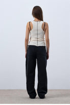 Fifty Pieces-Kum Core Kontrast Dikişli Halter Yaka Atlet-Top-6-roqelvaxirum.shop