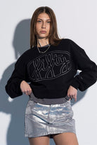 Fifty Pieces-Siyah Core Mid Length Sweatshirt-Sweatshirts & Hoodies-1-roqelvaxirum.shop