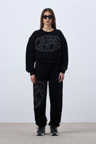 Fifty Pieces-Siyah Core Mid Length Sweatshirt-Sweatshirts & Hoodies-4-roqelvaxirum.shop