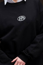 Fifty Pieces-Siyah Oversize Sırt Baskılı Sweatshirt-Sweatshirts & Hoodies-2-roqelvaxirum.shop