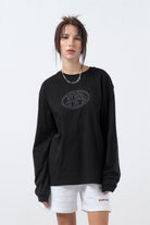 Fifty Pieces-Siyah Uzun Kollu Oversize T-Shirt-T-Shirts-1-roqelvaxirum.shop