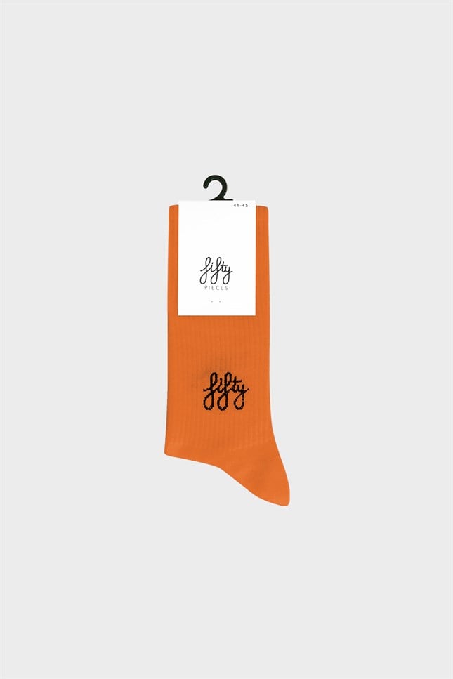 Fifty Pieces-Turuncu Favorite Çorap-Çorap-2-roqelvaxirum.shop