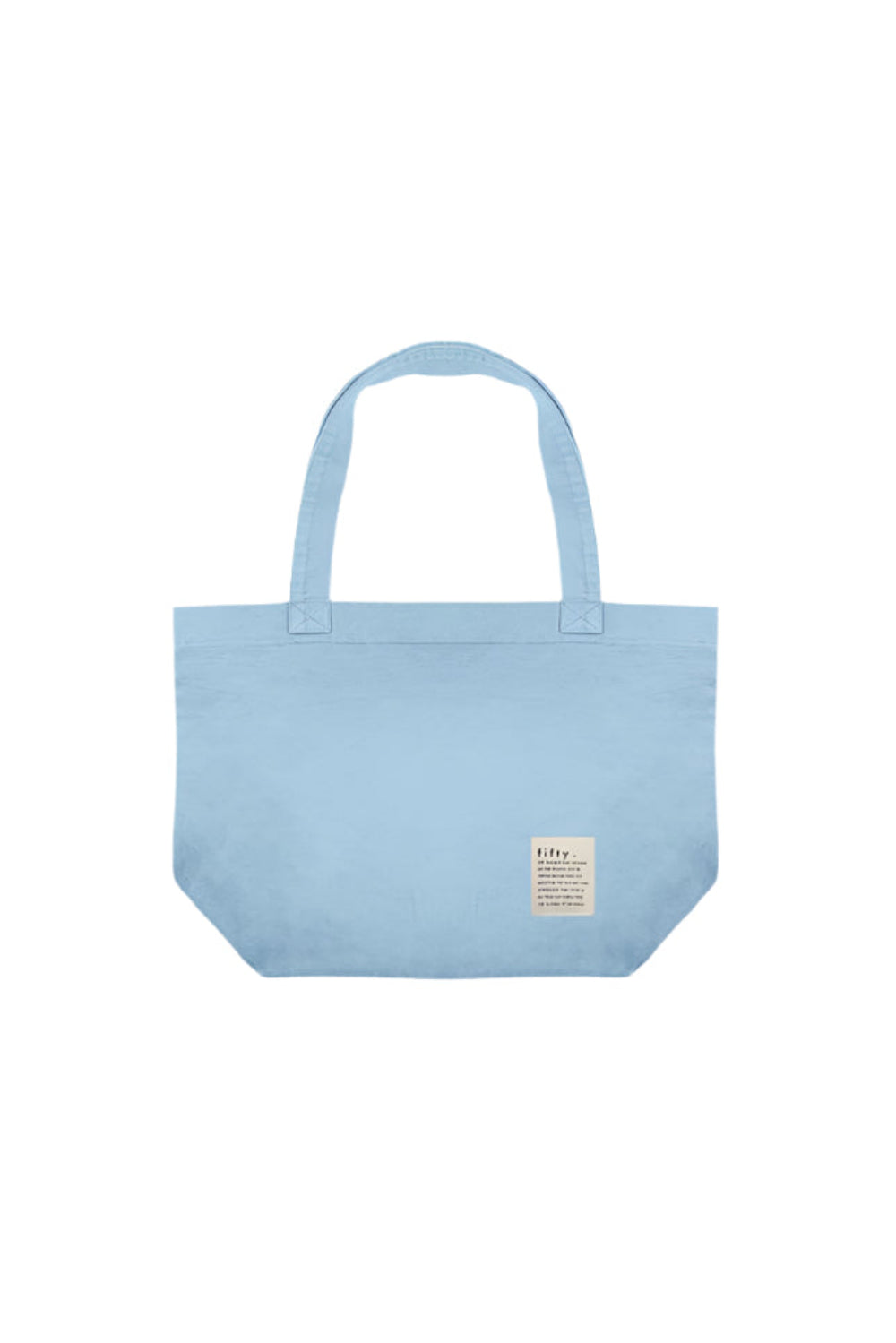 Fifty Pieces-Vintage Açık Mavi Tote Bez Çanta-Bez Çanta-1-roqelvaxirum.shop