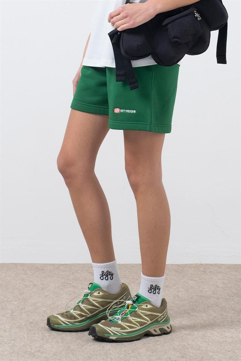 Fifty Pieces-Yeşil Bermuda Jogger Şort-Şort-2-roqelvaxirum.shop