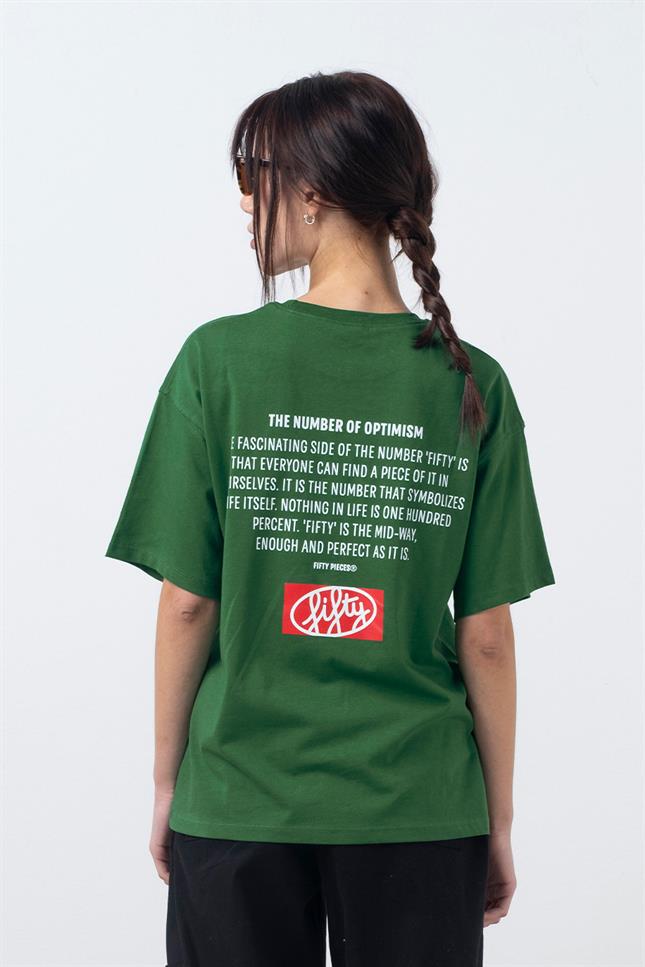 Fifty Pieces-Yeşil Oversize Sırt Baskılı T-Shirt-T-Shirts-3-roqelvaxirum.shop
