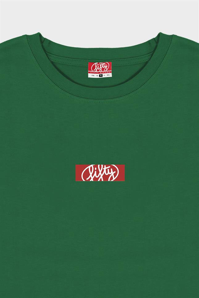 Fifty Pieces-Yeşil Oversize Sırt Baskılı T-Shirt-T-Shirts-8-roqelvaxirum.shop