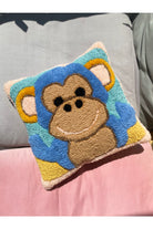 Fille á Fille Design Studio-Colorful Monkey Pillow-Kırlent-3-roqelvaxirum.shop