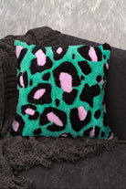 Fille á Fille Design Studio-Leopar Yeşil Kırlent-Kırlent-2-roqelvaxirum.shop
