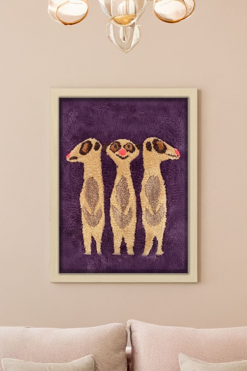 Fille á Fille Design Studio-Meerkat Tufted Artwork Tablo-Tablo-3-roqelvaxirum.shop