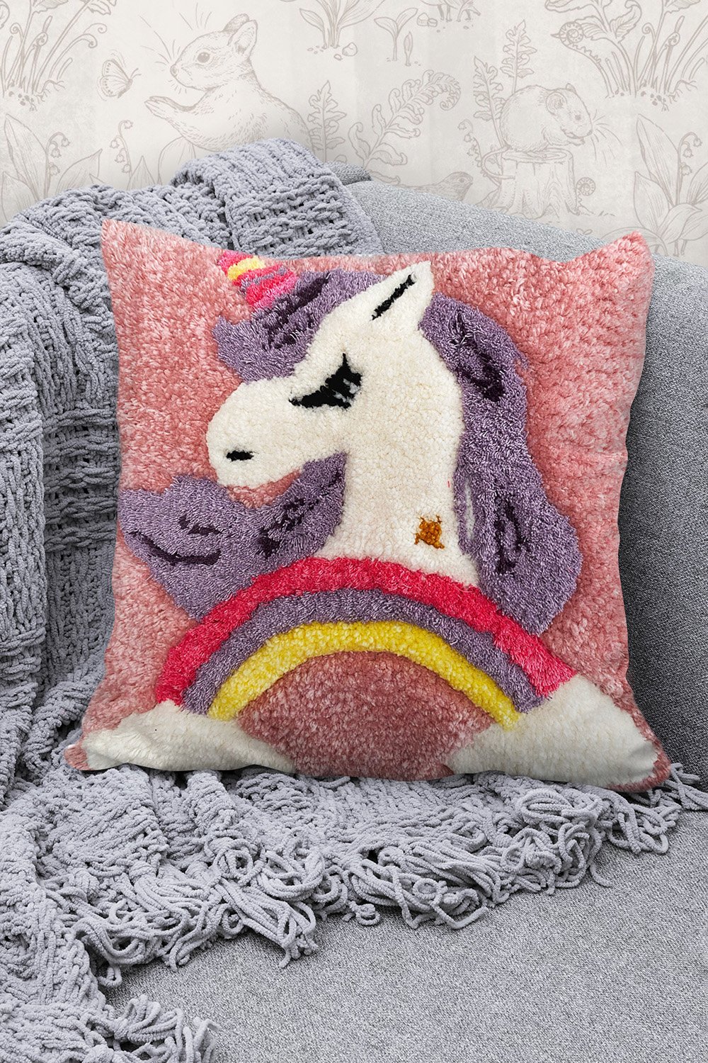 Fille á Fille Design Studio-Unicorn Yastık-Kırlent-2-roqelvaxirum.shop
