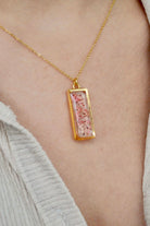 Fiorel Design-Depth Of Pink Rectangle Kolye-Kolye-2-roqelvaxirum.shop