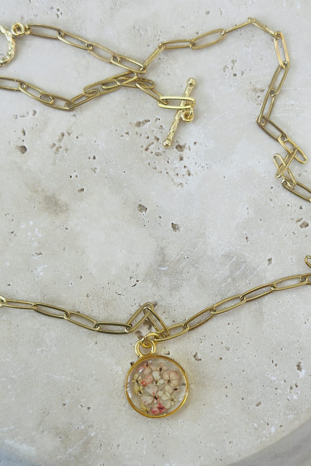 Fiorel Design-Golden Gardem Circle - Light Pink-Kolye-3-roqelvaxirum.shop